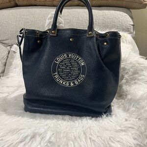 Louis Vuitton Black Textured Tote